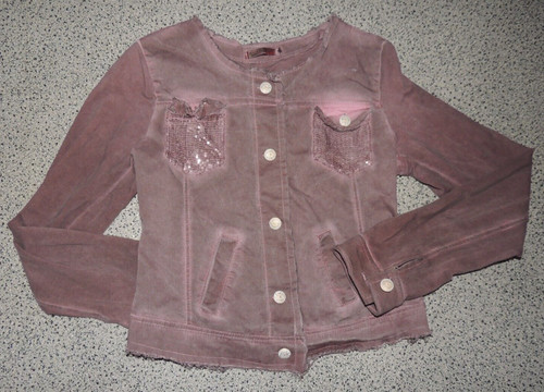 Damen jeansjacke lila fransen - jeansjacke,