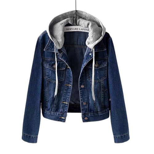 Damen jeansjacke mit kapuze - damen,