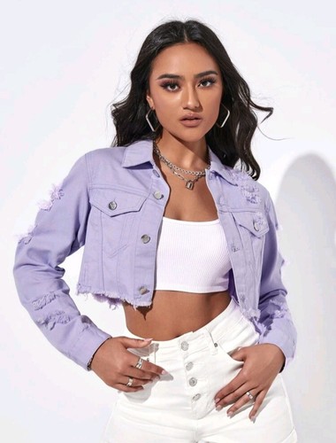 Shein crop jeansjacke cropped - shein,