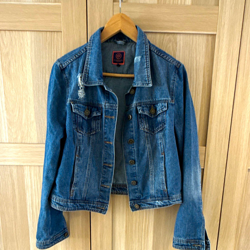 Damen denim jeansjacke - jeansjacke, blau