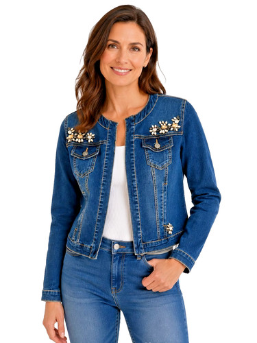 Cartoon damen jeansjacke blau - cartoon,