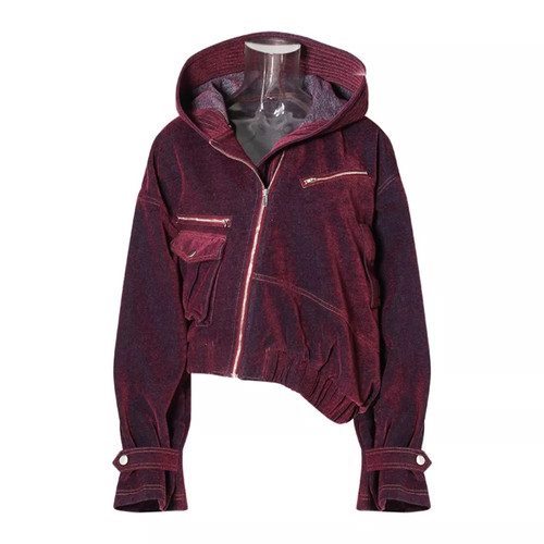 Kurze asymmetrische jeansjacke - kurze,