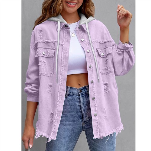 Damen jeansjacke kapuzenjacke - damen,